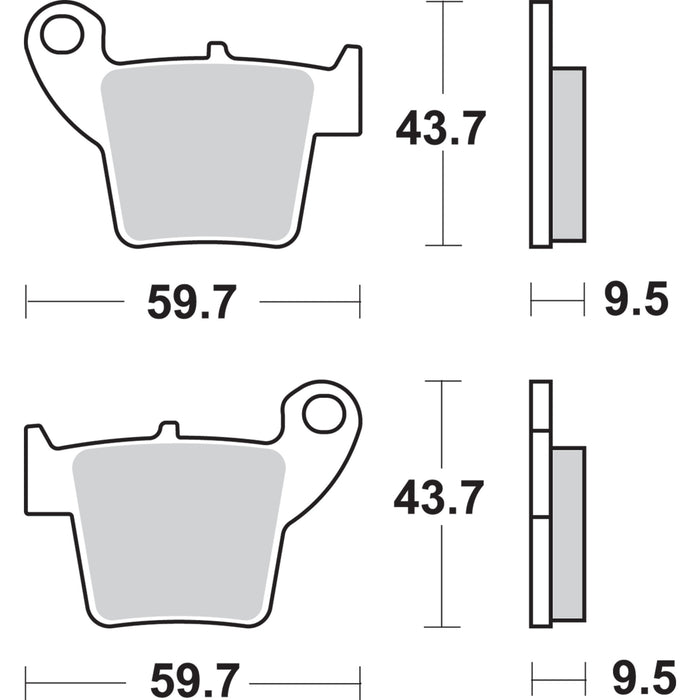 SBS 1721-1596 777SI SI Offroad Sintered Brake Pads Off-Road Sintered Brake Pads - CR