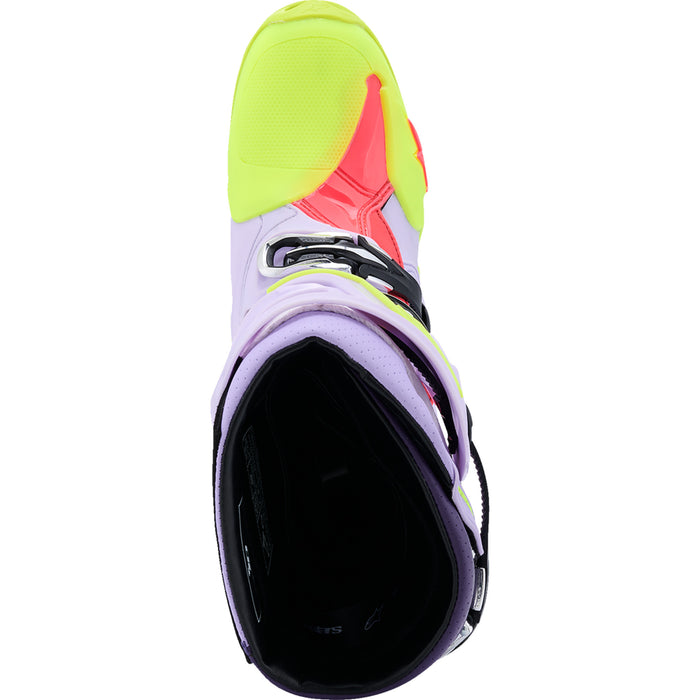 ALPINESTARS Tech 10 Supervented Boots Purple/Fluorescent - Yellow