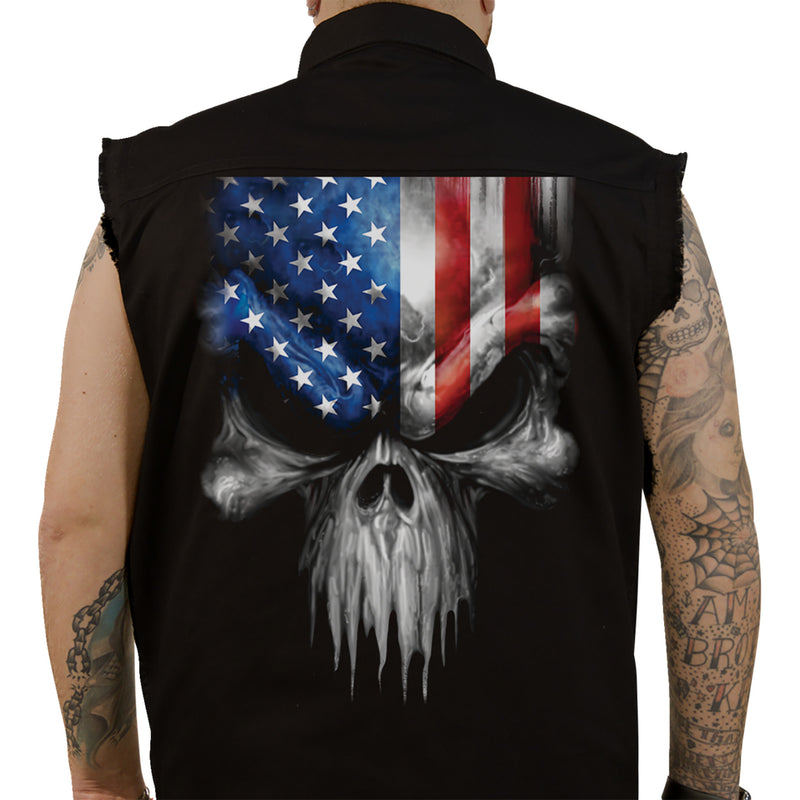 LETHAL THREAT 3040-3385 CO60213XXXL USA Skull Melt Sleeveless Shirt black - 3xl