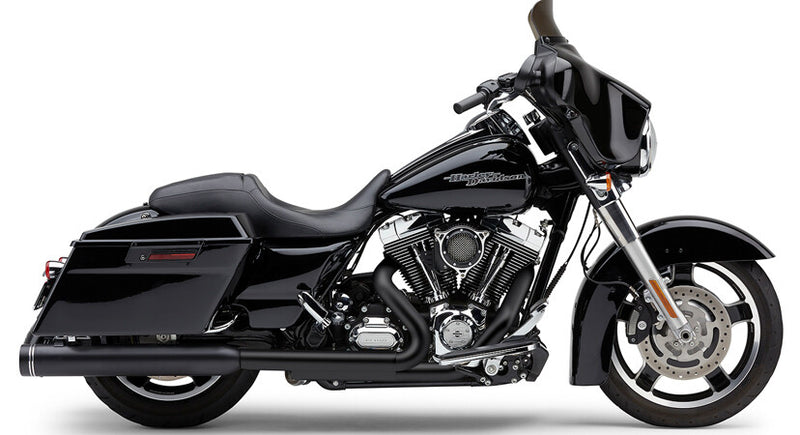 Cobra 4" Groove TIP Slip-ON Black FLH FLT - 6276RB For Harley Touring 1995-2016