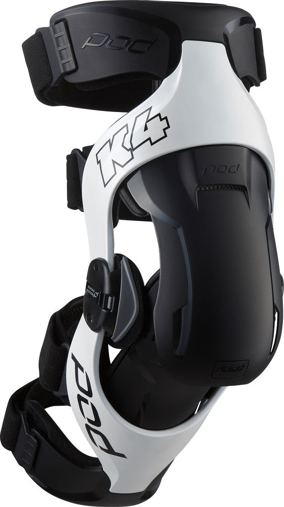 Pod 664-0445L K4023-058-XL/2X K4 V2.0 KNEE BRACE (RT) WHITE/BLACK XL/2X