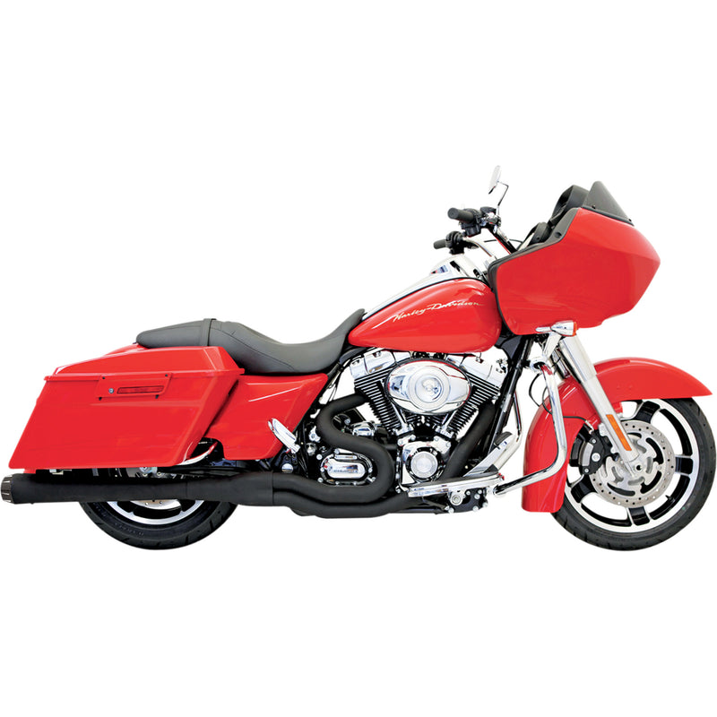 Bassani Xhaust Road Rage II Mega Power 2-Into-1 Exhaust System - FLH-767B For Harley Touring 1995-2016