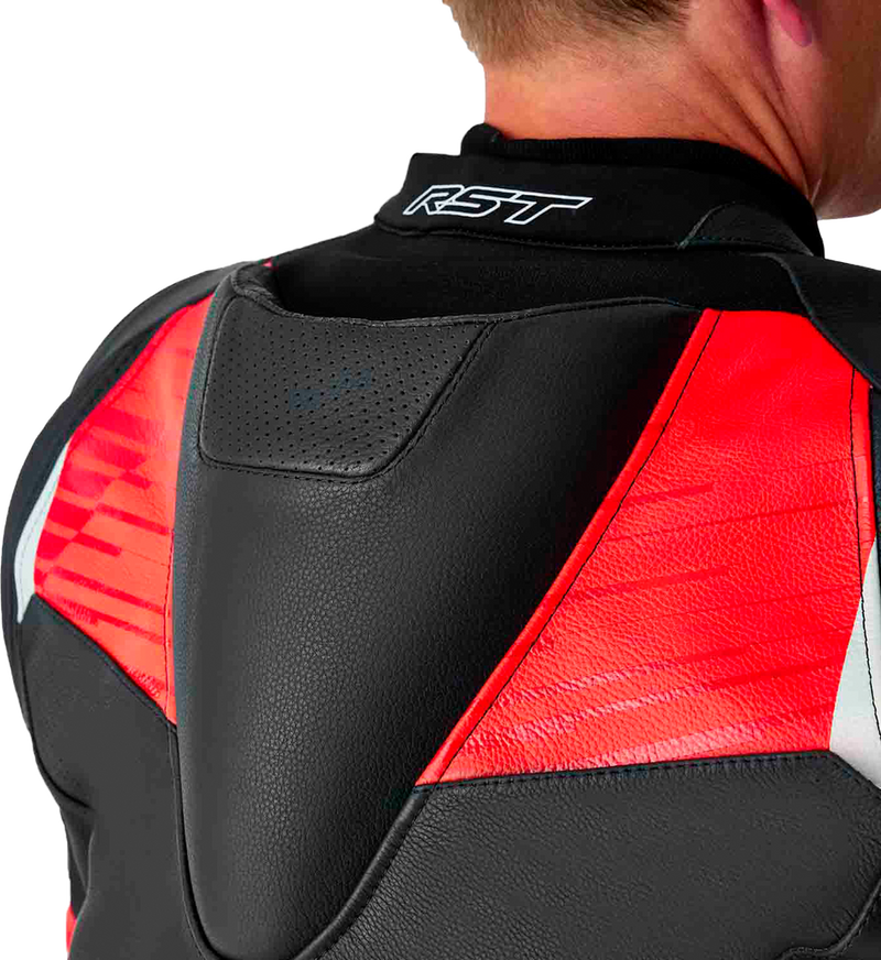 Rst 556-3635248 103635F.RED-48 TRACTECH EVO D3O JACKET BLK/FLO RED LEATHER 2X