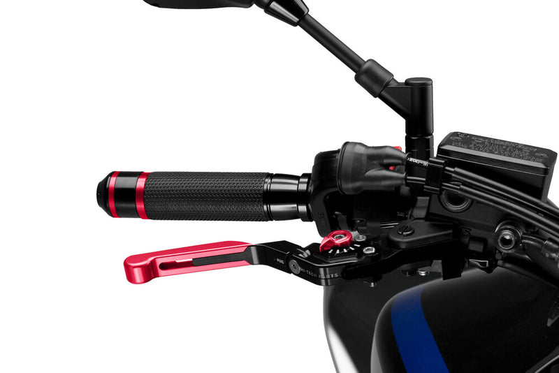 Puig Hi-tech Parts 561-00014R 14RNR LEVER BRAKE EXTENDABLE/FOLDABLE RED