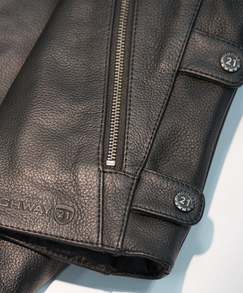 Leather detail of the 12 Gauge Vest