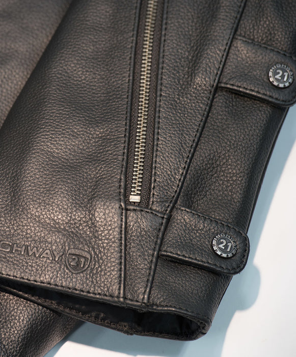 Leather detail of the 12 Gauge Vest