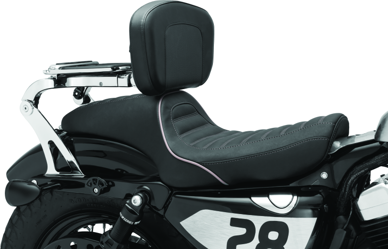 Kuryakyn 7097 Fixed Mounts Multi-purpose Driver & Passenger Backrest 04-22 XL Models Chrome - User 1