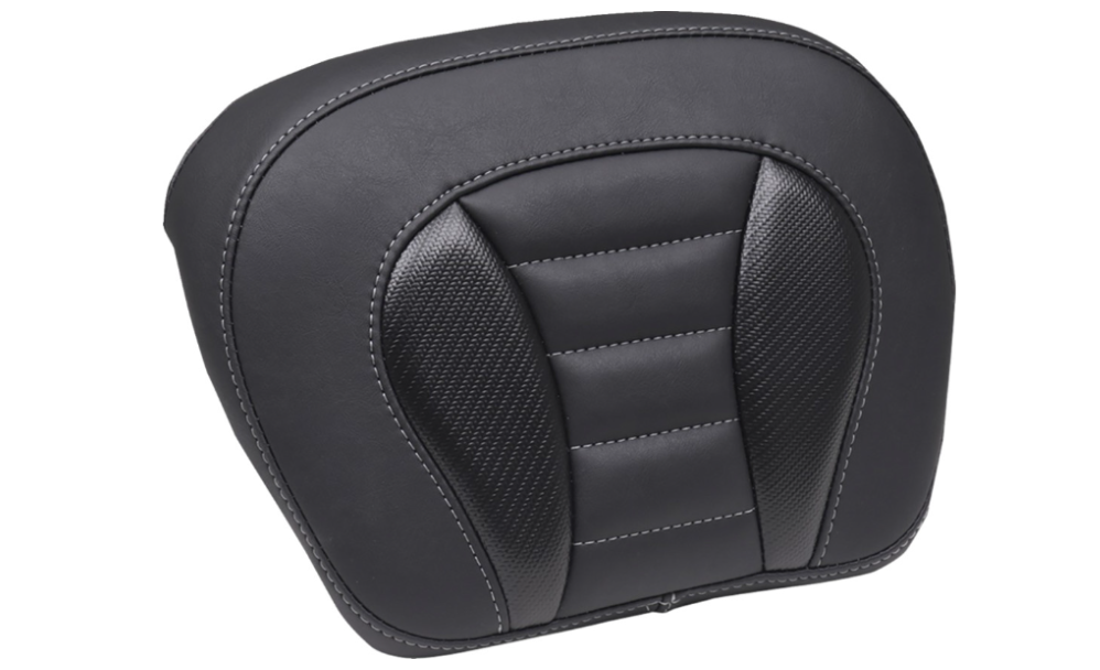 MUSTANG 0822-0608 88405GM Deluxe Touring Chopped Tour-Pak® Sissy Bar Pad Deluxe Chopped Tour-Pak® Sissy Bar Pad - Black w/ Gunmetal Stitch - Touring