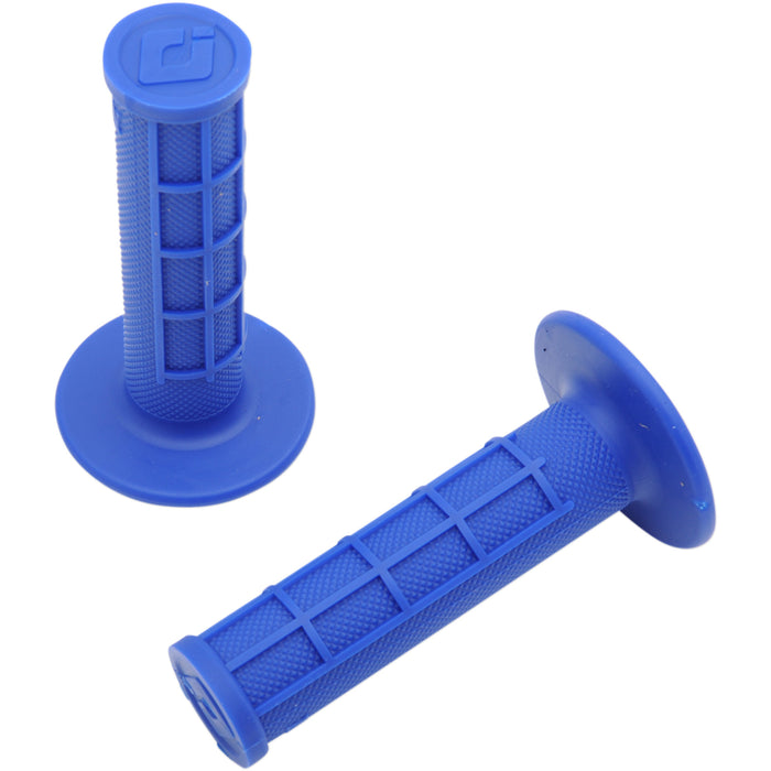 ODI 0630-0869 H01RFU Ruffian MX Half Waffle Single-Ply Grip Grips - Ruffian - Half Waffle - Blue
