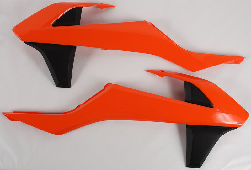 Acerbis Radiator Shrouds Orange Black - 2421085225 KTM Dirt Bikes 2016-2019
