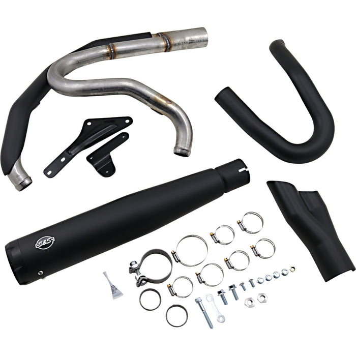 S&S CYCLE 1800-2467 550-0857 SuperStreet 2:1 Exhaust System - 2:1 Exhaust for M8 Softail - Black