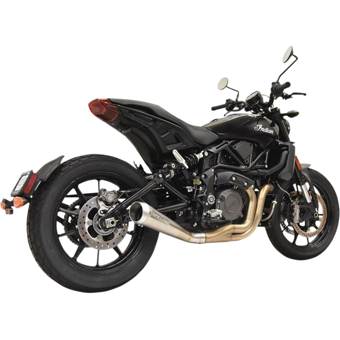 BASSANI XHAUST 1811-3800 8F127SS 4" Short Megaphone Muffler without catalytic converter - low mount