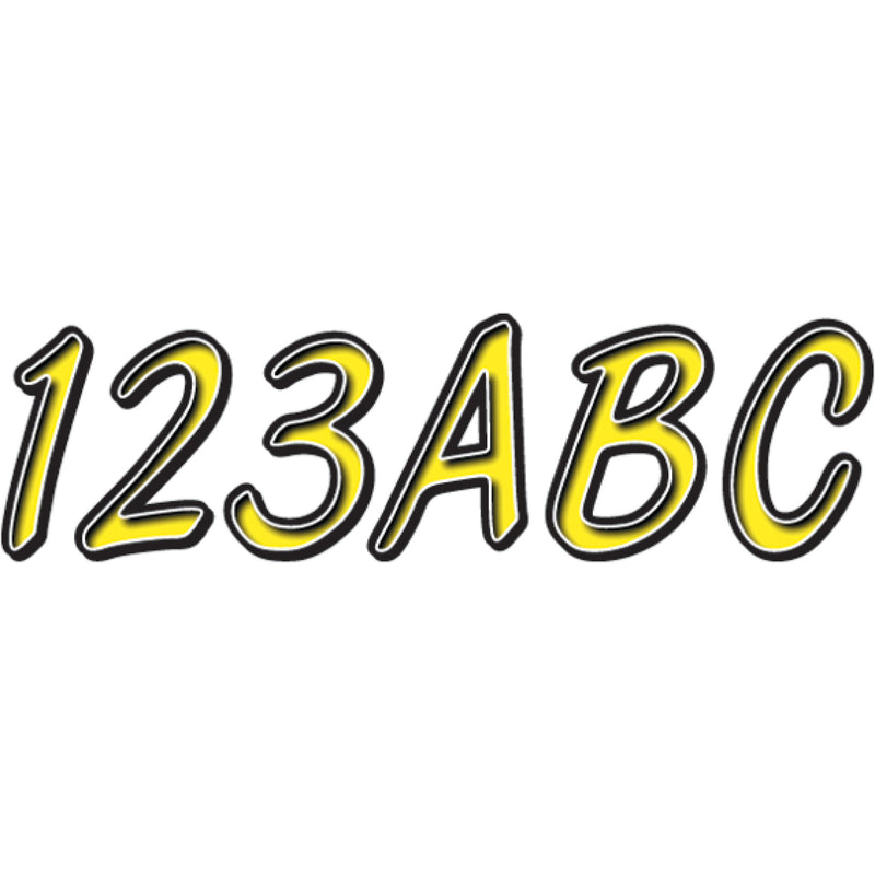 HARDLINE YEBKG400 YEBKG400 Watercraft ID Kit I.D. Sticker Kit - 400 Series - Yellow