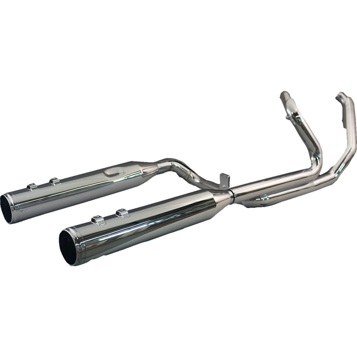 KHROME WERKS 1800-2713 200120 2-into-2 Dominator Exhaust System - 2-into-2 Dominator Exhaust System with 4-1/2" Mufflers - Chrome with Race Tip - M8