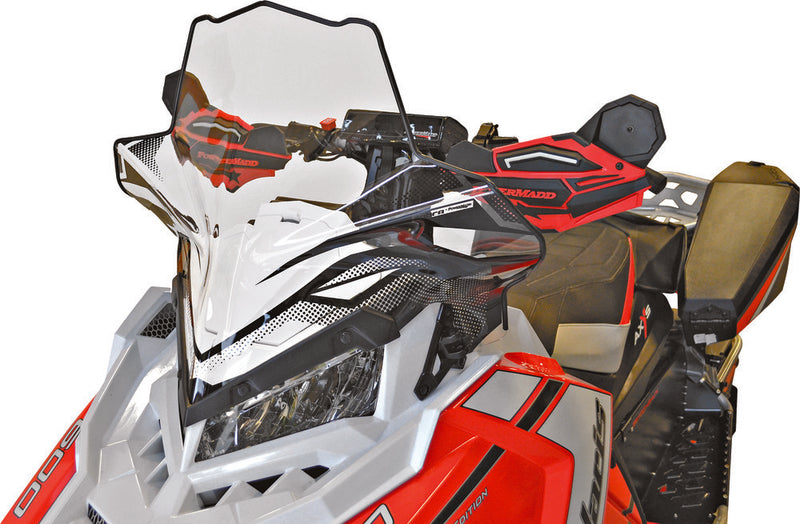 Powermadd Cobra W S MID Clear 18.5" POL Axys - 11630 Polaris Snowmobiles 2016-2019