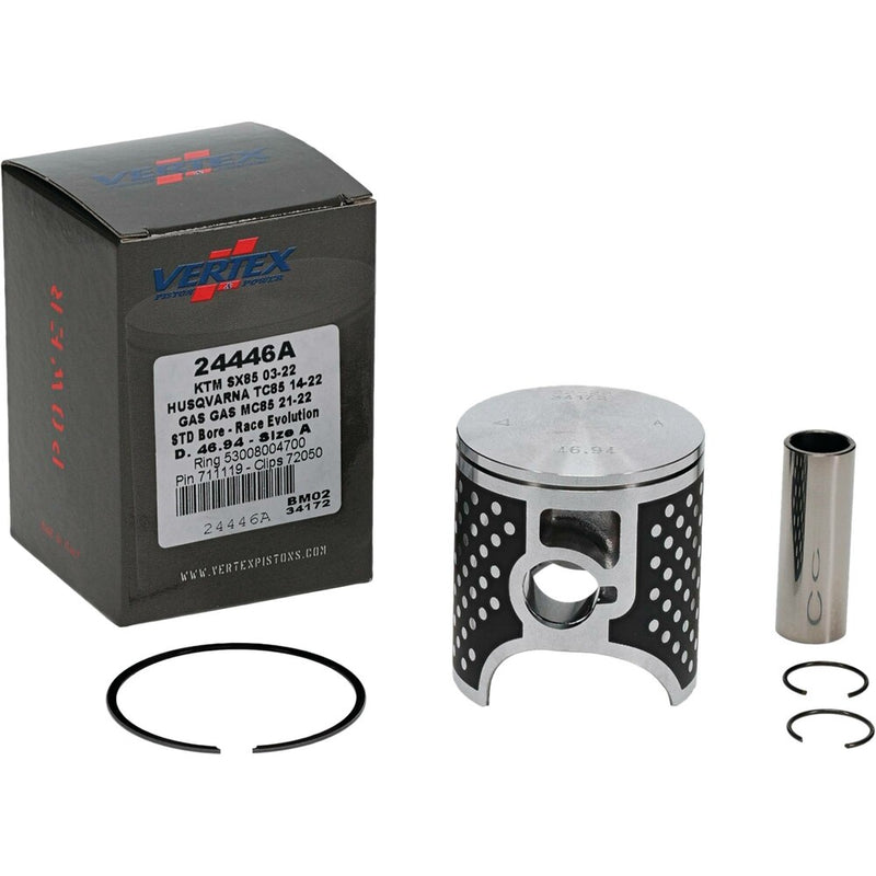 Vertex Piston Kit Cast Race Evolution 46.94/Standard KTM Husqvarna GAS - 24446A For Husqvarna 17/14 2014-2024 | KTM 85 (17/14) 2003-2024
