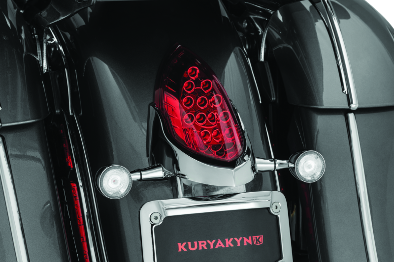 Kuryakyn 3128 Rear Turn Signal & License Plate Mount Indian Chrome - User 1