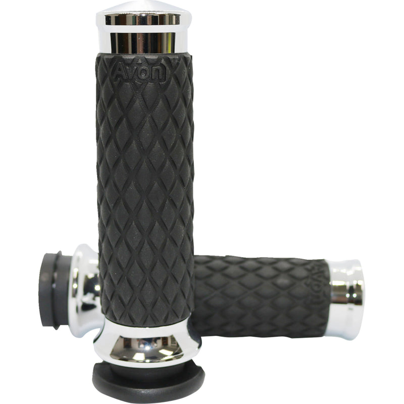 Avon Custom Contour Grips - DIA-60-CH For Harley Motorcycles 1980-2022
