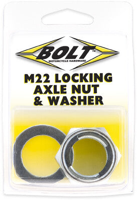 Bolt Locking Axle NUT 22MM - AXN22 For Honda CR 125 / CR 250 / CRF 250 / CRF 450 2000-2024 | Kawasaki Dirt Bikes 2003-2024