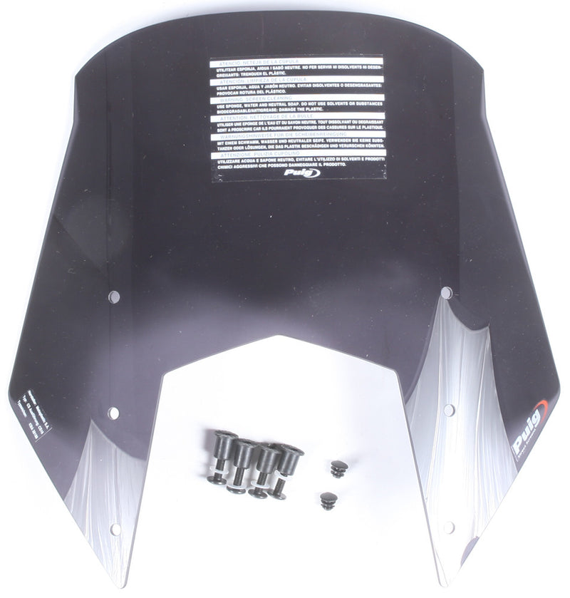 Puig Hi-Tech Parts Windscreen Naked NEW GEN Sport Dark Smoke - 5053F KTM 950 Super Enduro / 950 Supermoto 2007-2009