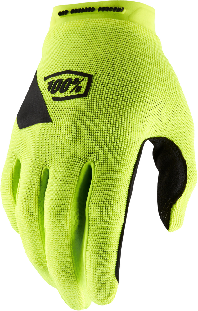 100% 610-6519L 10011-00012 RIDECAMP GLOVES FLUO YELLOW LG