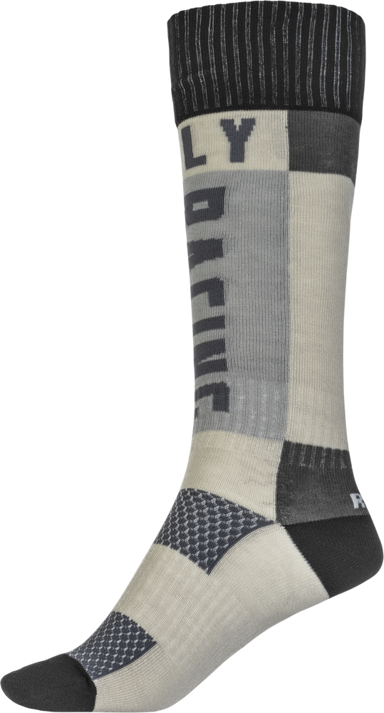 Fly Racing MX Socks Thick Grey Black LG XL