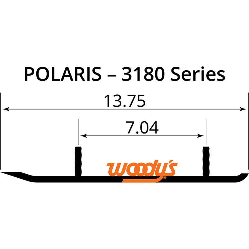 Woody's Top-Stock Wear Bar - HSP-3180 Polaris Snowmobiles 1989-2005