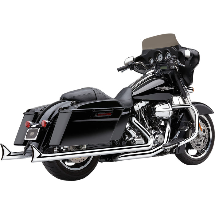 COBRA 1800-2184 6974 Speedster Dual Exhaust System - Chrome - Fishtail - '10-'16 Dresser