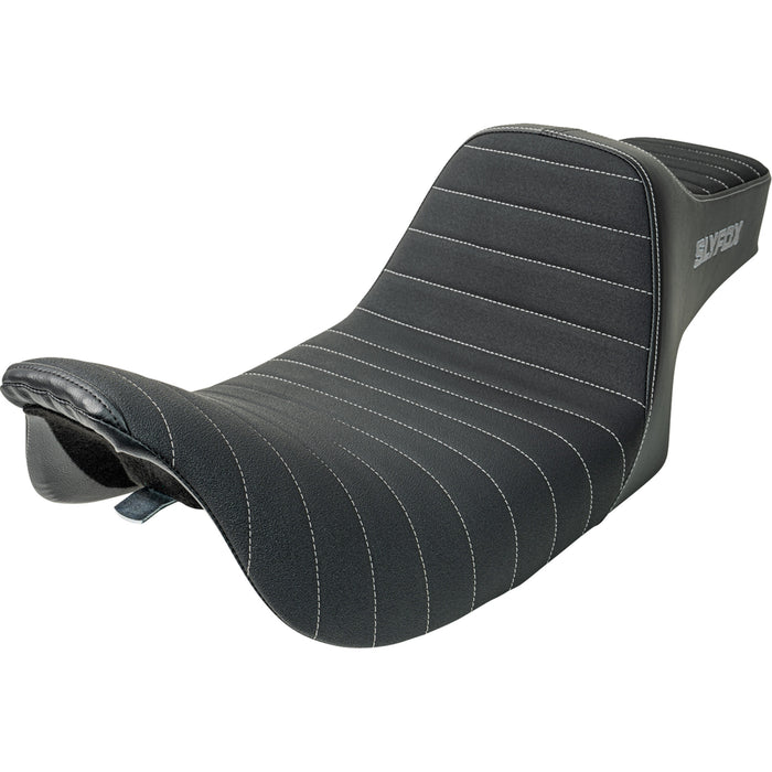 SLYFOX 0801-1993 4702B-SlyFox Highnoon Seat vinyl - classic stitch - gray logo - fl '97-'07
