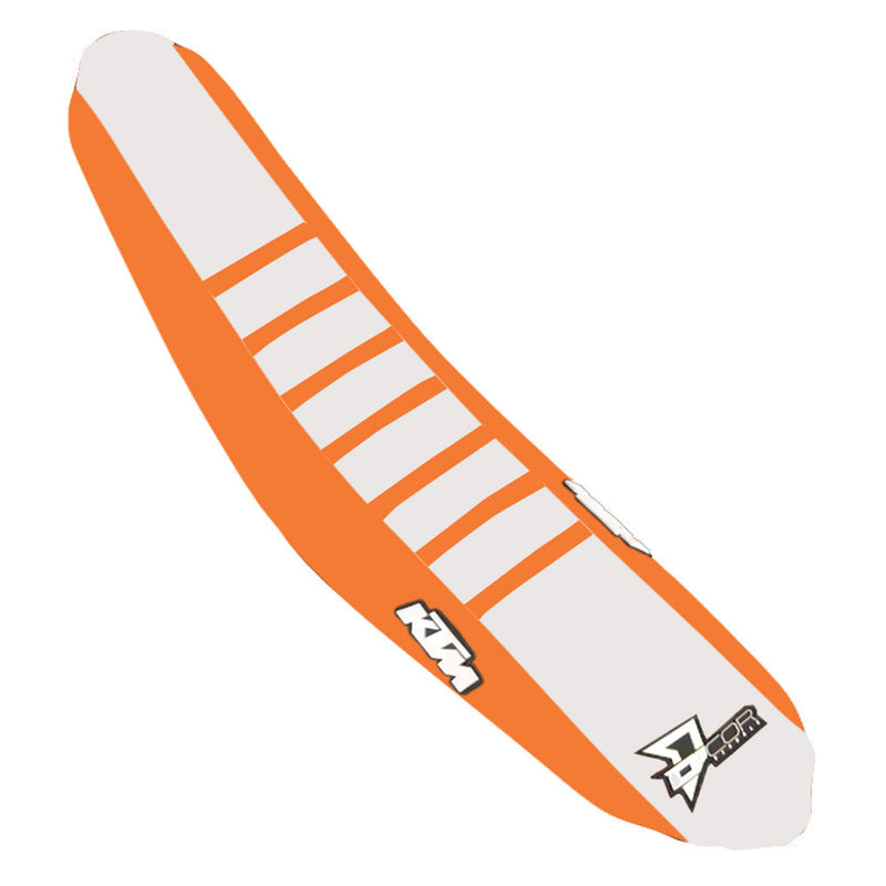 D'cor Visuals D-Cor Seat Cover Orange White Orange Ribs KTM SX F 125-450 - 30-30-220 KTM Dirt Bikes 2016-2018