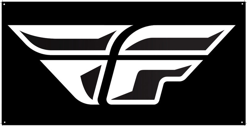 Fly Racing Banner-FLY3 F-Wing Banner Black 3' X 6' - NEW F-WING BLACK 3X6