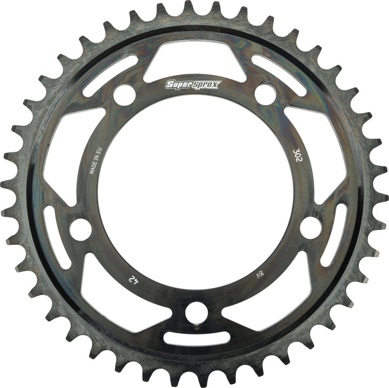 Supersprox 109-30242 RFA-302-42-BLK REAR EDGE SPROCKET STEEL 42T-530 BLK HON