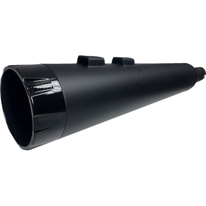 BASSANI XHAUST 1801-1840 1F744B 4-1/2" Slip-On Mufflers black with black end cap - twin cam touring