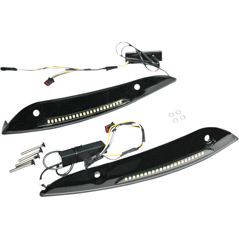 Custom Dynamics Windshield Trim - CD-RG-SWT-AW2-B For Harley Road Glide 2015-2022