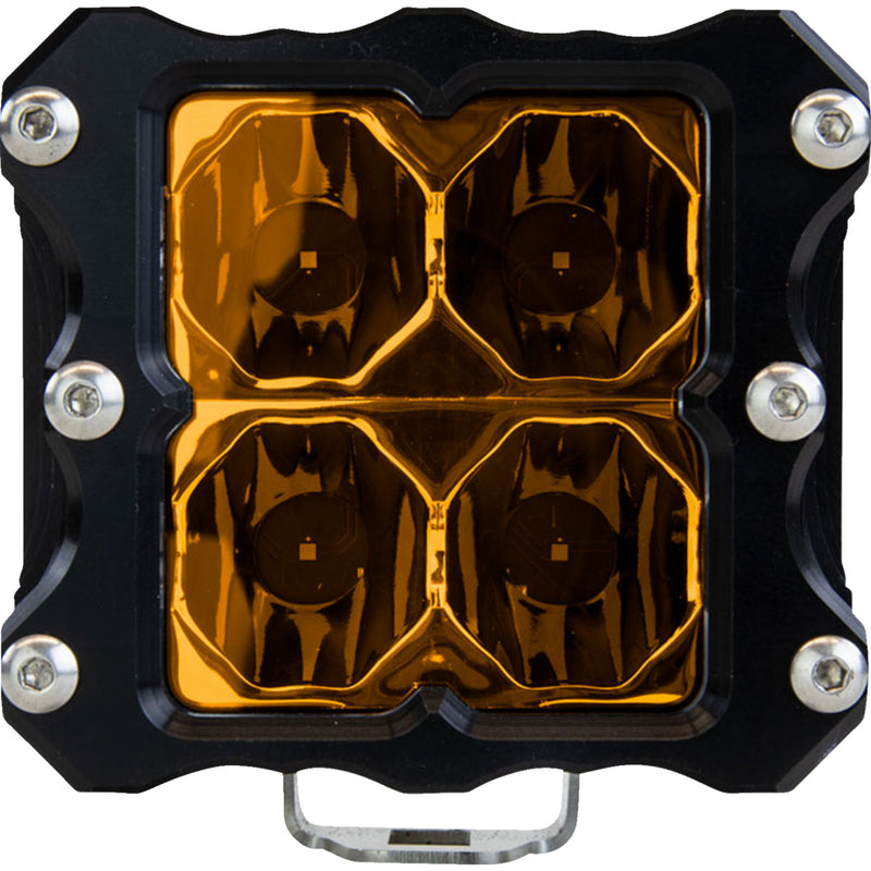HERETIC 2001-2640 52213 Quattro LED Light Pod Flood Light - Amber