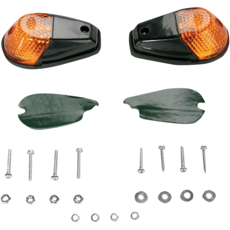 K&S TECHNOLOGIES 25-8018 25-8018 Flush Mount Marker Lights black/amber
