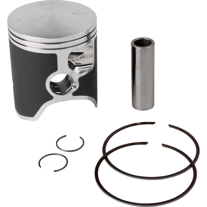 VERTEX 0910-2553 23249B Piston Kit Cast Replica for 2 Stroke Piston Kit - 66.34 mm - Gas Gas EC250 | TM EN/MX 250 | Rieju MR Racing 250