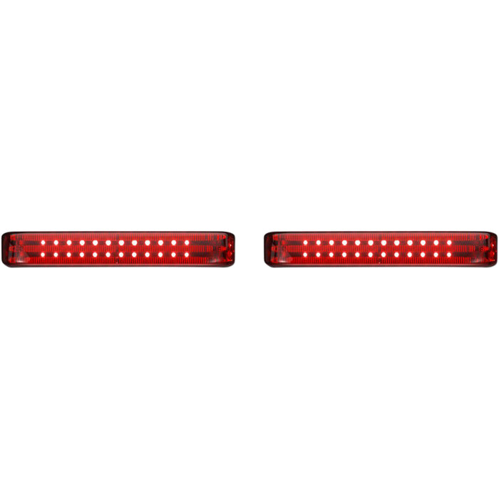 CUSTOM DYNAMICS 2040-2585 PB-SBSEQ-SS8-CR ProBEAM® LED Sequential BAGZ™ Saddlebag Lights - Chrome/Red