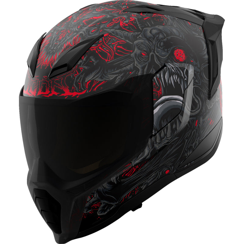 icon airflite krom helmet Full Face Rubatone Purple Mirror Shield replace it with the Airflite visor and the helmet goes from street to dirt in a matter of moments ICON Ultraflite Helmet - Misanthrope