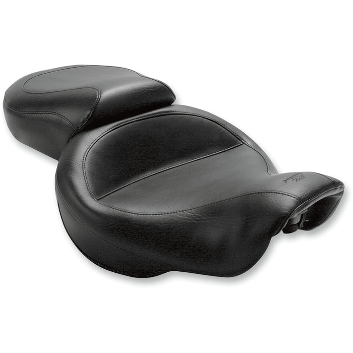 MUSTANG 0803-0226 75535 Vintage Style Seat - Wide - Smooth - Black - Dyna