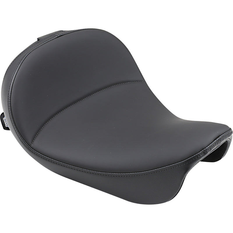 Drag Specialties Solo Seat With EZ Glide II™ Backrest Option Solo Seat Mild Stitched Driver's Backrest - 0803-0555 For Harley Motorcycles 2006-2017