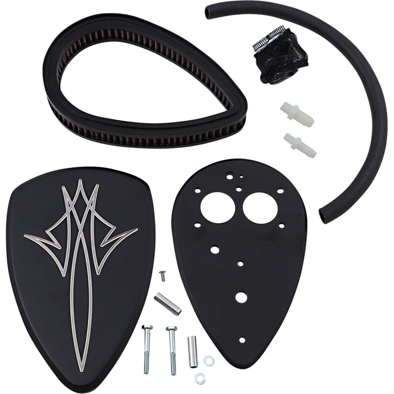 Baron Big Air Kit (BAK) Pinstripe Air Cleaner - BA-2074-13B Kawasaki 900 Vulcan Classic 2006-2021