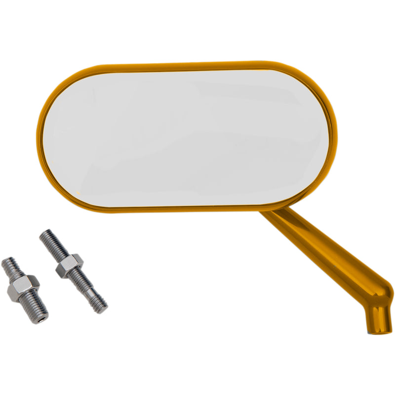 ARLEN NESS 0640-1400 13-178 Forged Oval Mirror - Side View - Oval - Gold - Right