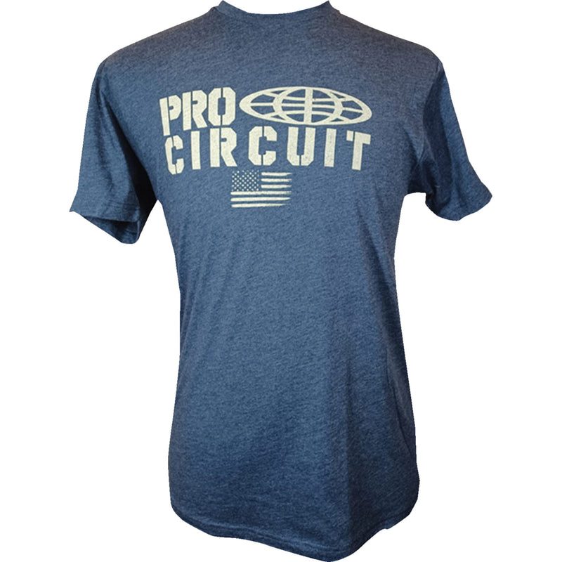 PRO CIRCUIT Logo Flag T-Shirt Heather - Navy