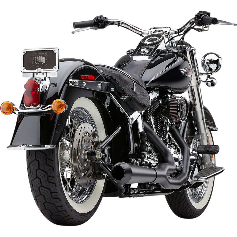 Cobra El Diablo 2-Into-1 Exhaust System - 6483B For Harley Softail 2012-2017