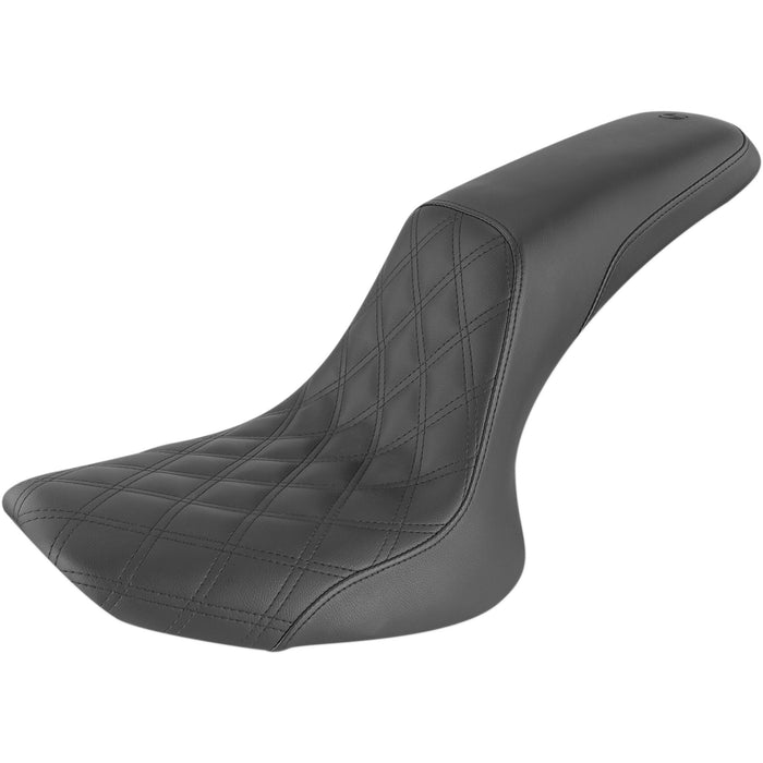 SADDLEMEN 0802-1295 884-01-149 Profiler™ Lattice Stitch Seat - Front Lattice/Rear Smooth - Black - FXST/FLST '84-'99