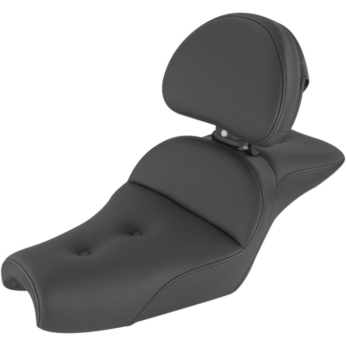 SADDLEMEN 0804-0761 807-11-030RS Explorer™ Seat - With Backrest - Pillow Top - Black - XL '04-'22