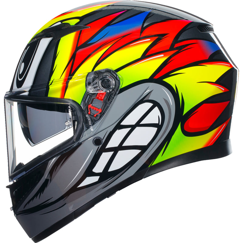 AGV 0101-15509 2118381004012M K3 Birdy 2.0 Helmet K3 Helmet - Birdy 2.0 - Gray/Yellow/Red - Medium