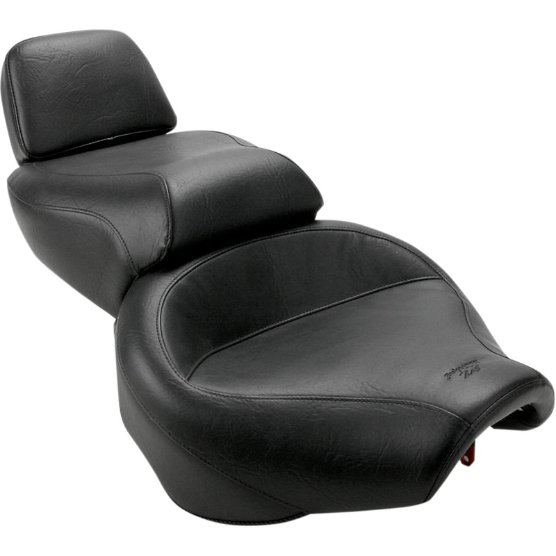 MUSTANG 0810-0386 75244 Vintage Wide Touring Seat Seat - Vintage - Wide - Touring - Without Driver Backrest - One-Piece - Smooth - Black - Virago