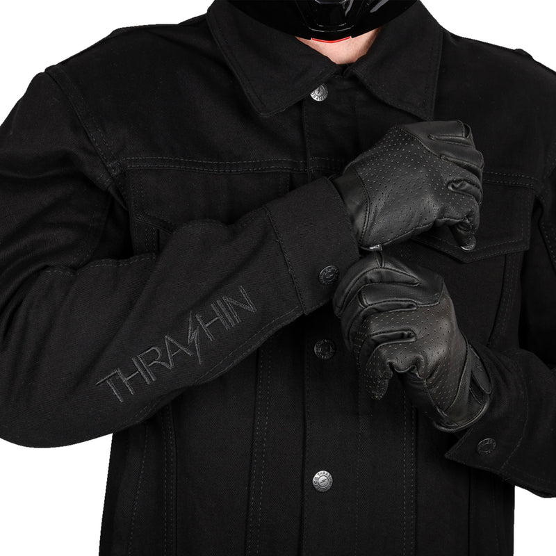 THRASHIN SUPPLY CO. Highway v2 Denim Riding Jacket Black